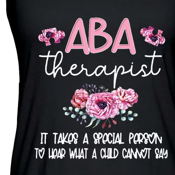 ABA Therapist Flower Applied Behavior Analysis ABA Therapy Ladies Essential Flowy Tank