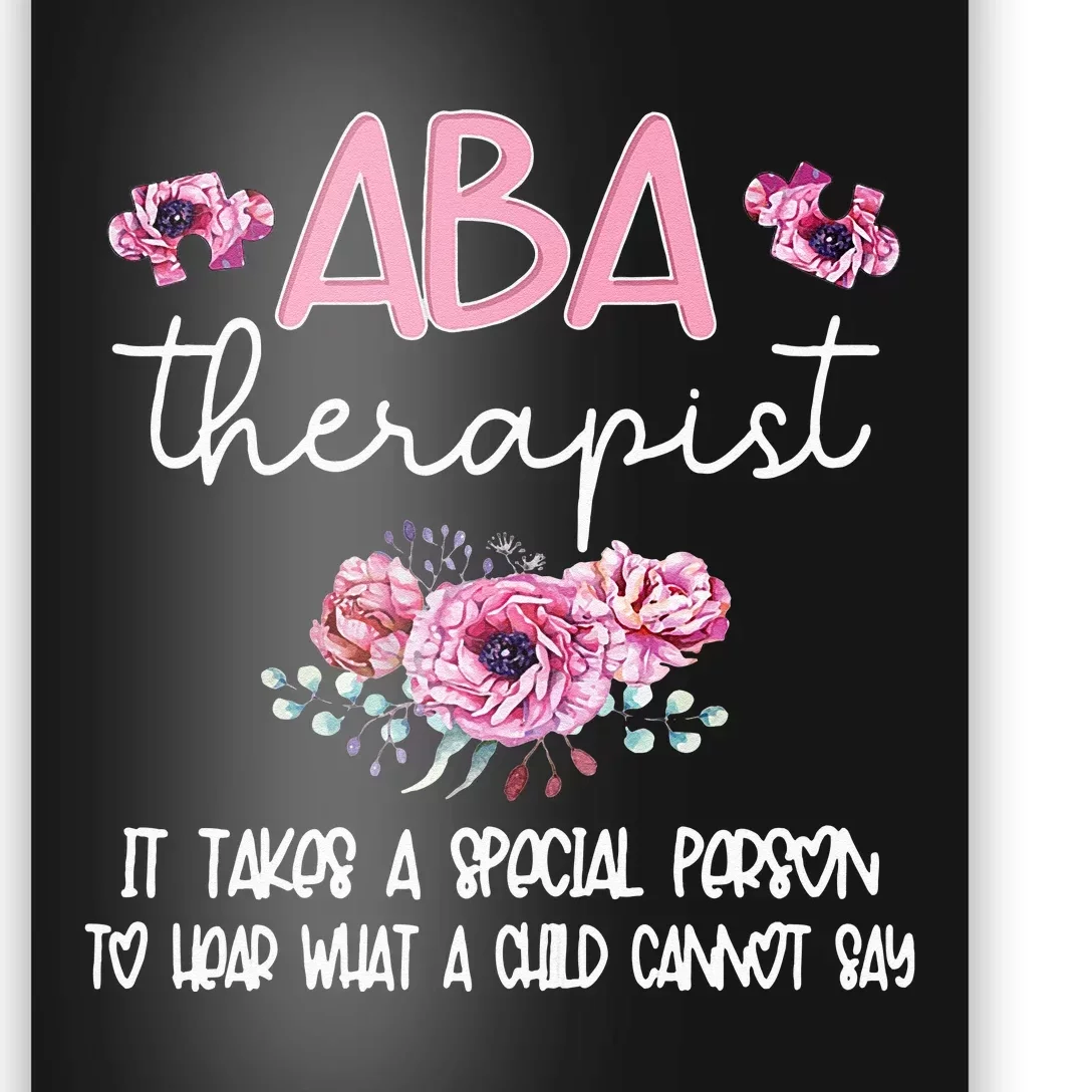 ABA Therapist Flower Applied Behavior Analysis ABA Therapy Poster