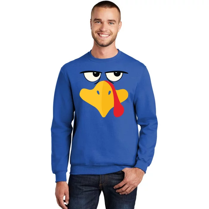 Annoyed Turkey Face Happy Thanksgiving Dinner Group Matching Funny Gift Sweatshirt