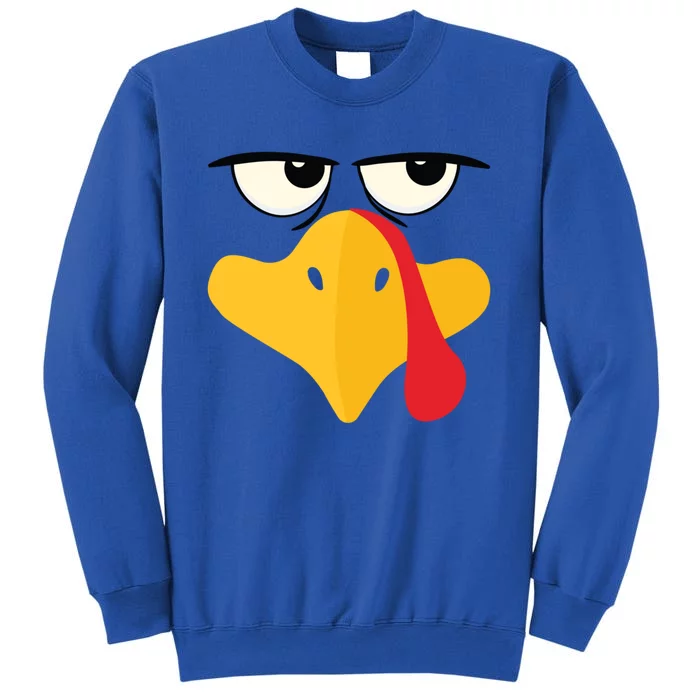 Annoyed Turkey Face Happy Thanksgiving Dinner Group Matching Funny Gift Sweatshirt