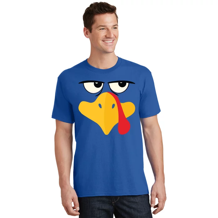 Annoyed Turkey Face Happy Thanksgiving Dinner Group Matching Funny Gift T-Shirt