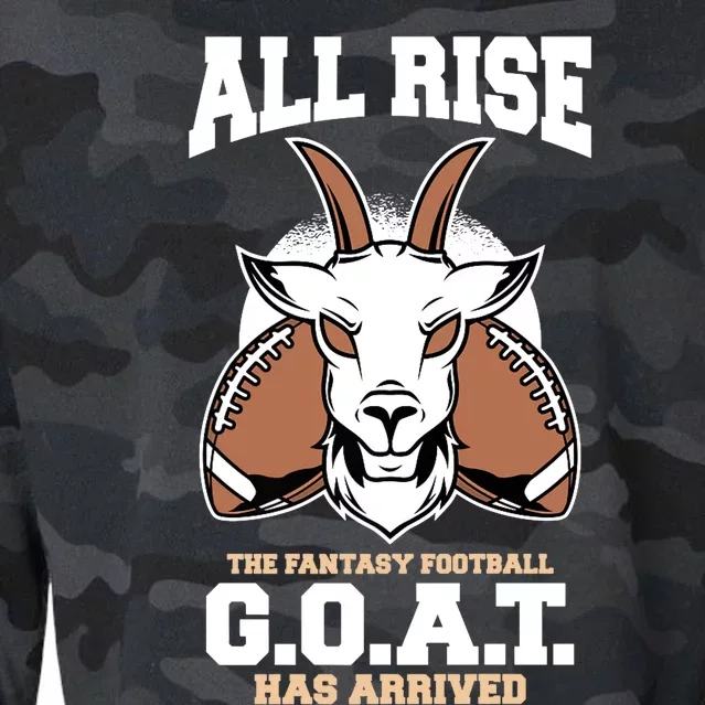 All The Fantasy Football Rise Goat Has Arrived Draft Party Premium Cropped Pullover Crew