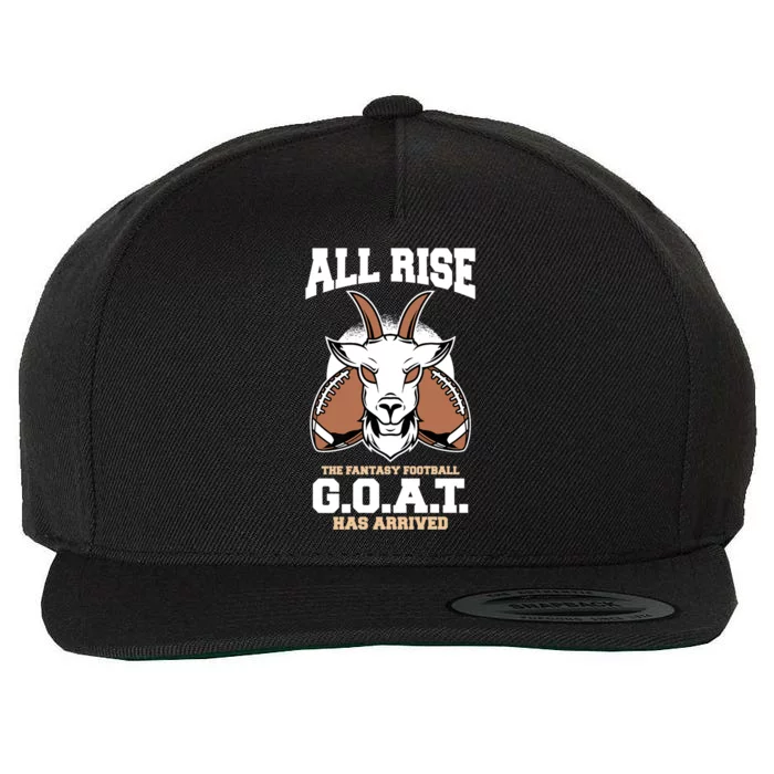 All The Fantasy Football Rise Goat Has Arrived Draft Party Premium Wool Snapback Cap