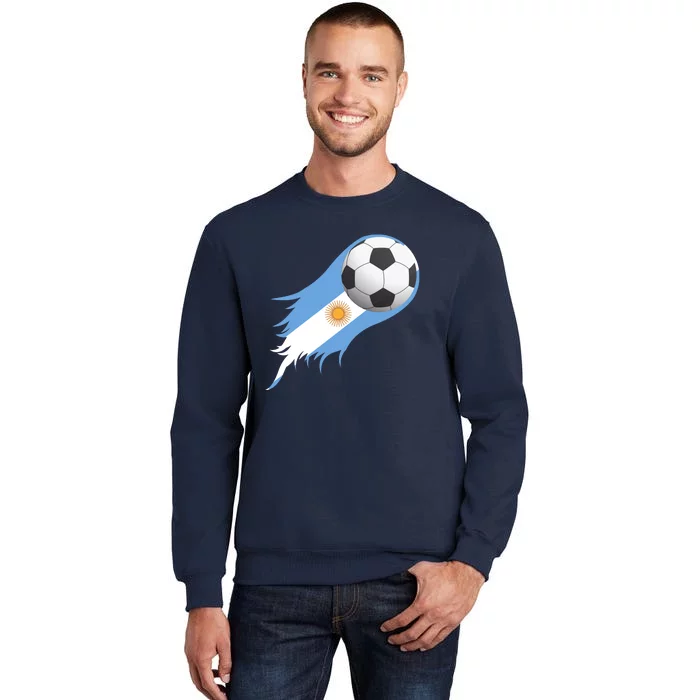 Argentina Team Flag Soccer Ball Sweatshirt