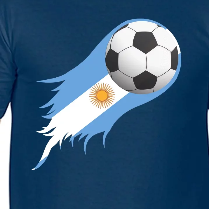 Argentina Team Flag Soccer Ball Comfort Colors T-Shirt