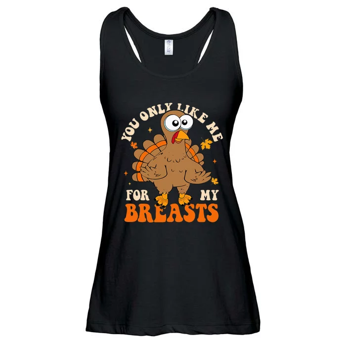 Autumn Turkey Feast Embrace My Delicious Curves Ladies Essential Flowy Tank