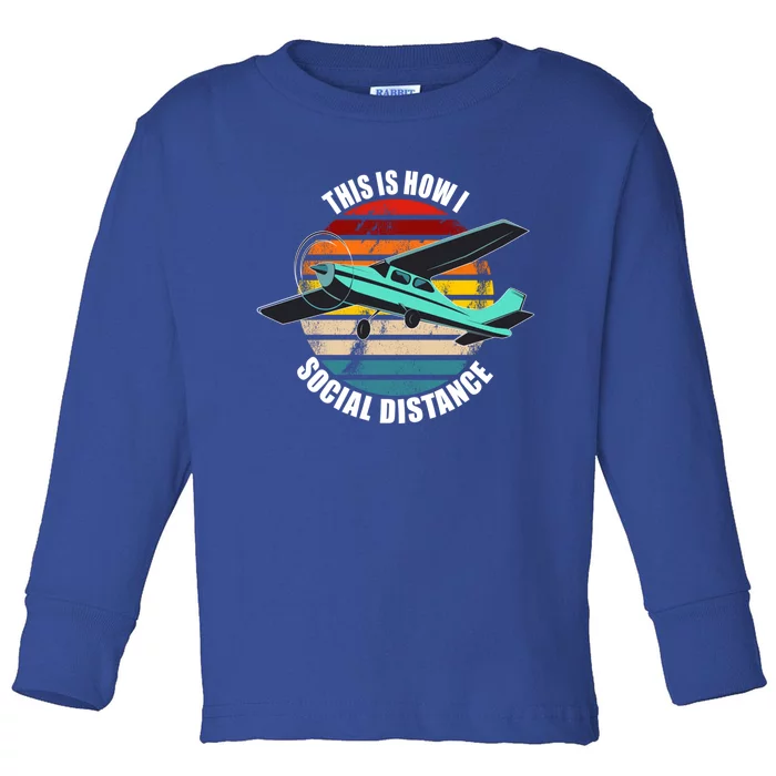 Airplane Themed Funny Gift Float Plane Born To Fly Airplanes Gift Toddler Long Sleeve Shirt