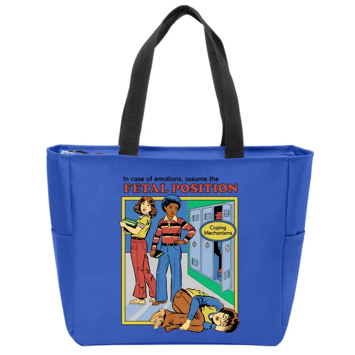 Assume The Fetal Position Zip Tote Bag