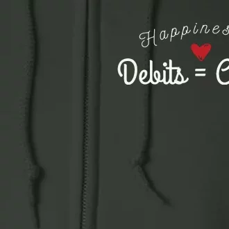 Accountant T Funny Debits Equals Credits CPA Full Zip Hoodie