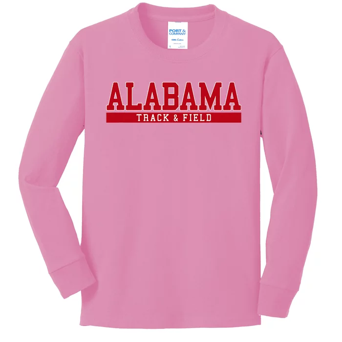 Alabama Track & Field Kids Long Sleeve Shirt