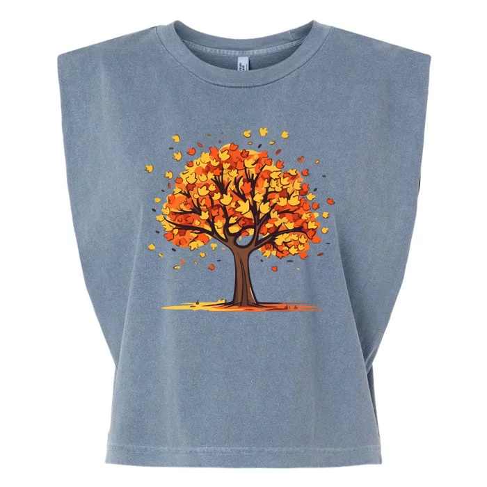 Autumn Tree Fall Lover Garment-Dyed Women's Muscle Tee