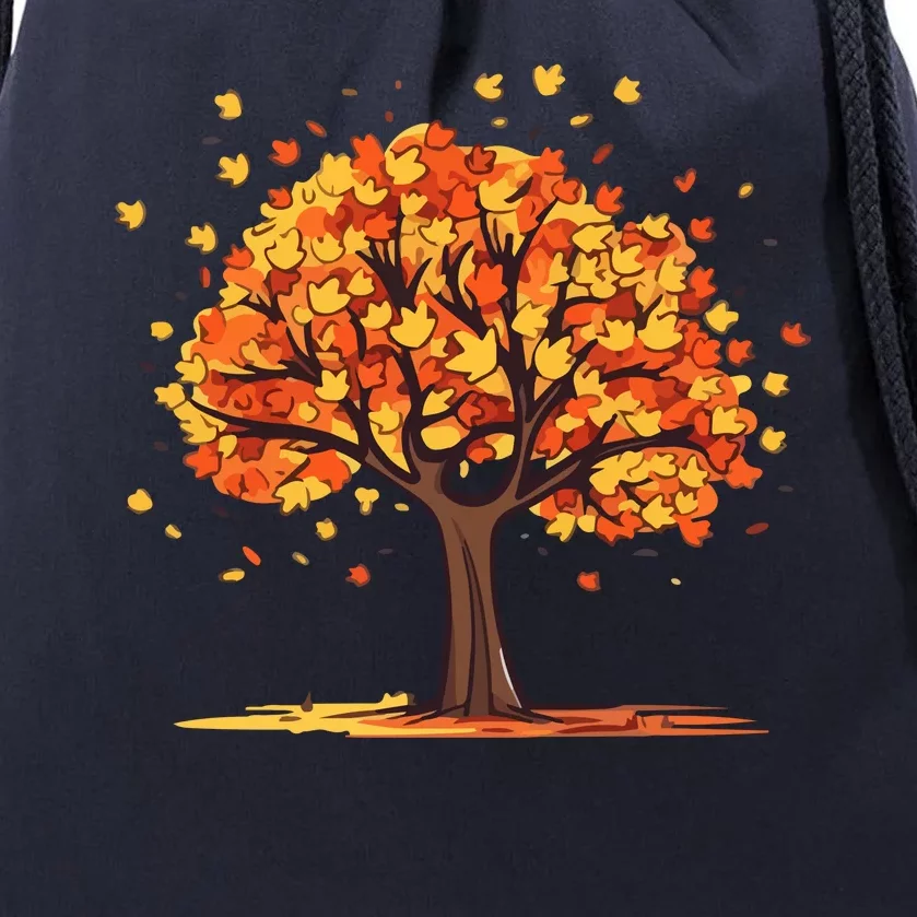 Autumn Tree Fall Lover Drawstring Bag