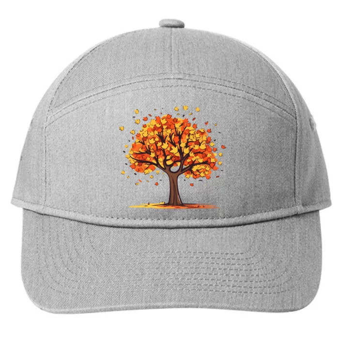 Autumn Tree Fall Lover 7-Panel Snapback Hat