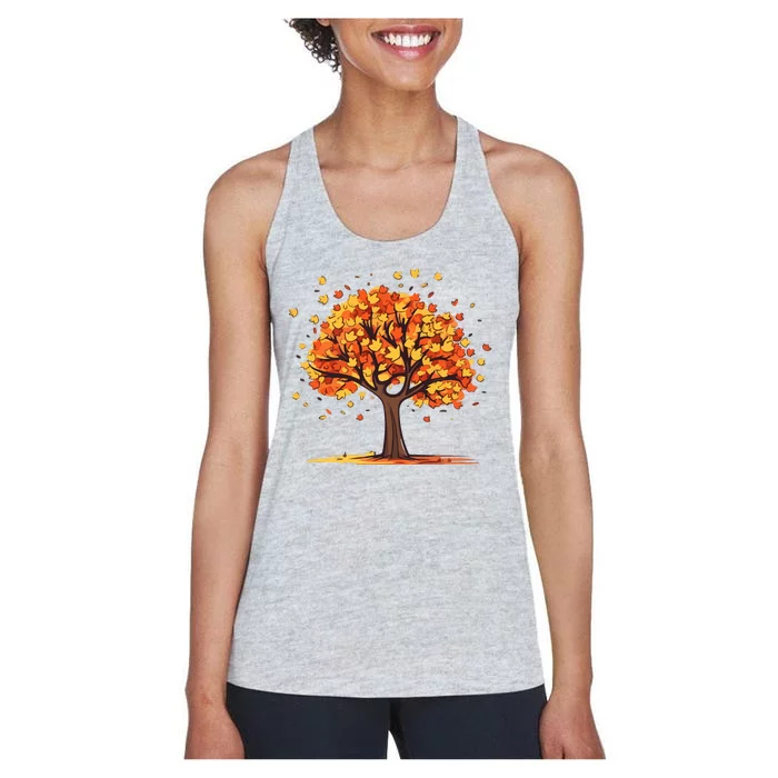 Autumn Tree Fall Lover Women's Racerback Tank