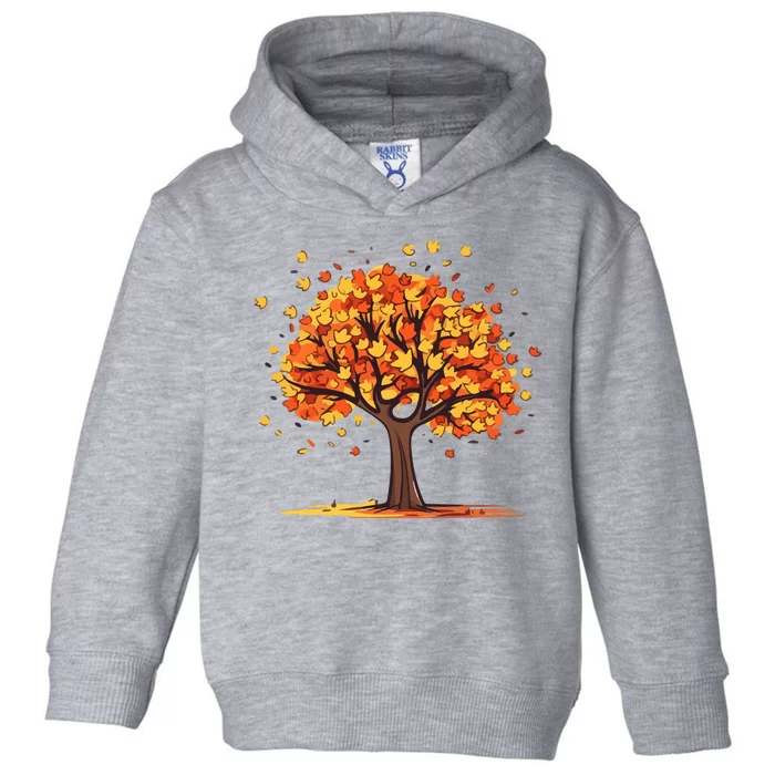 Autumn Tree Fall Lover Toddler Hoodie