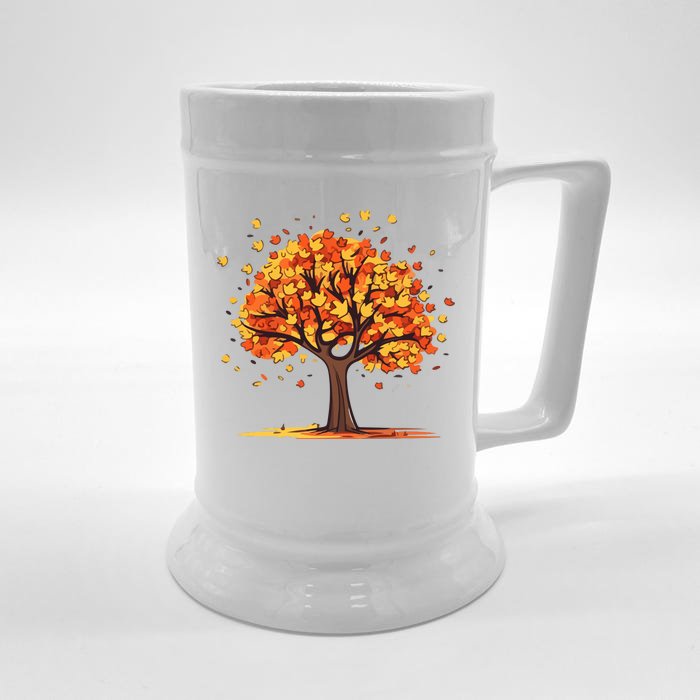 Autumn Tree Fall Lover Front & Back Beer Stein