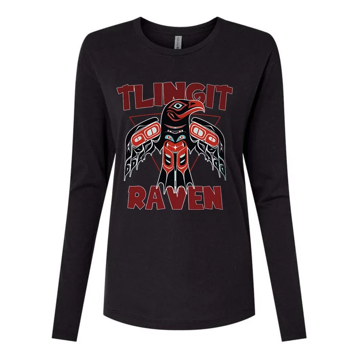 Alaska Tlingit For Native Raven Totem Womens Cotton Relaxed Long Sleeve T-Shirt