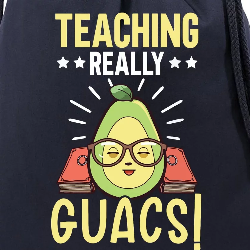 Avocado Teacher Fruit Guac Teaching Guacamole Lover Drawstring Bag