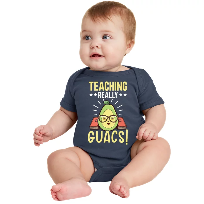 Avocado Teacher Fruit Guac Teaching Guacamole Lover Baby Bodysuit