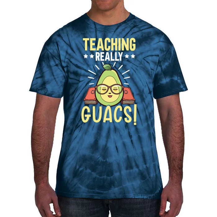 Avocado Teacher Fruit Guac Teaching Guacamole Lover Tie-Dye T-Shirt