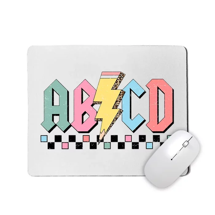 Abcd Teacher Funny Teacher Appreciation Mousepad