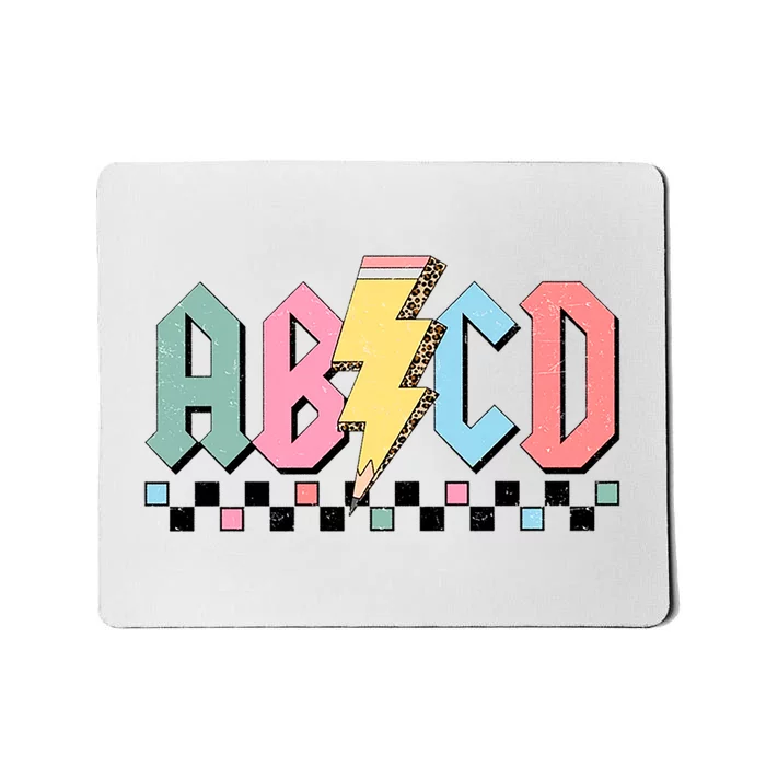 Abcd Teacher Funny Teacher Appreciation Mousepad