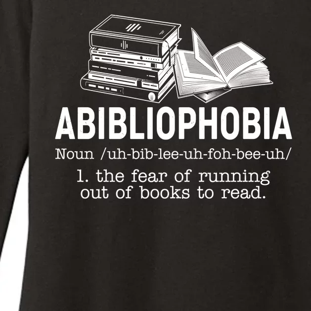 Abibliophobia The Fear Of Running Out Of Books Womens CVC Long Sleeve Shirt