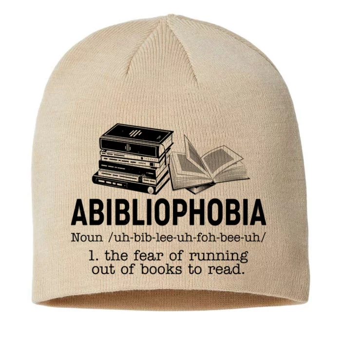 Abibliophobia The Fear Of Running Out Of Books 8 1/2in Sustainable Knit Beanie