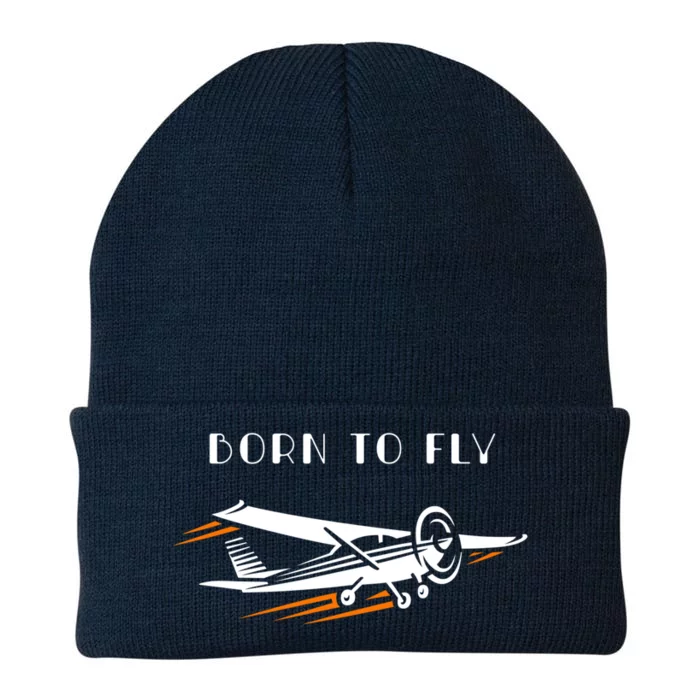 Airplane Themed Funny Gift Still Playing Born To Fly Airplanes Funny Gift Knit Cap Winter Beanie