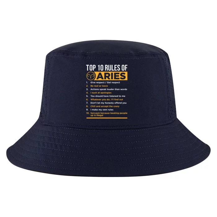 Aries Traits Facts Horoscope Zodiac Astrological Sign Gift Cool Comfort Performance Bucket Hat