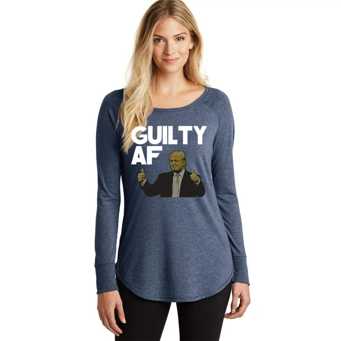 Anti Trump Guilty Af The Documents Though Women's Perfect Tri Tunic Long Sleeve Shirt