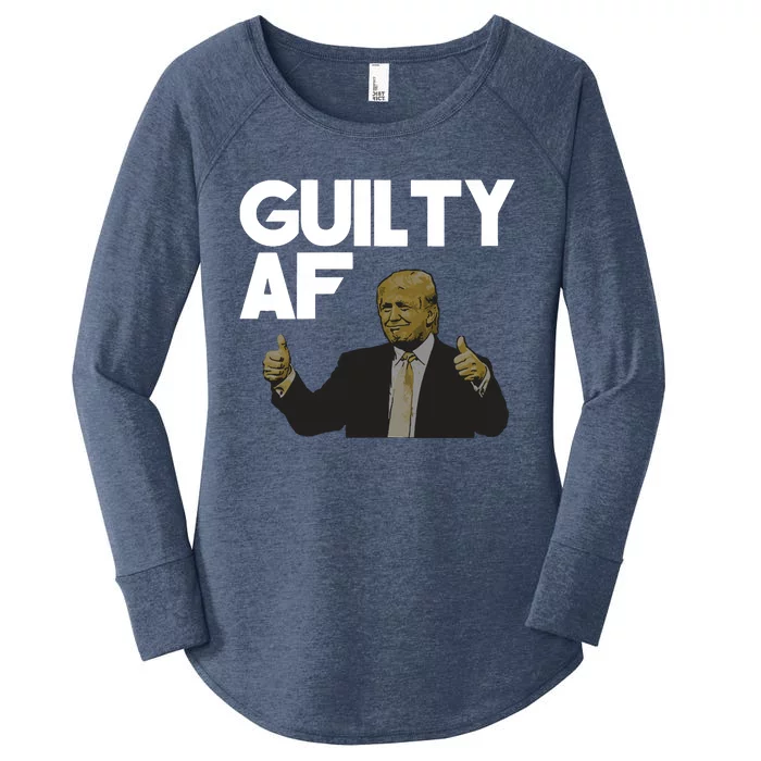 Anti Trump Guilty Af The Documents Though Women's Perfect Tri Tunic Long Sleeve Shirt