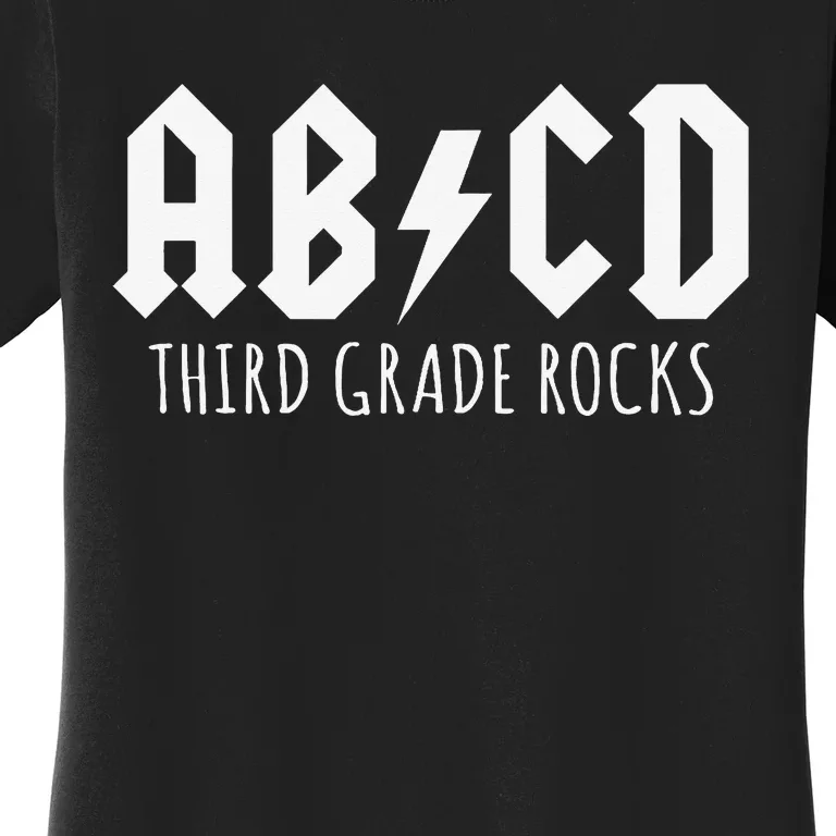 ABCD Third Grade Rocks Teacher Back to School Women's T-Shirt