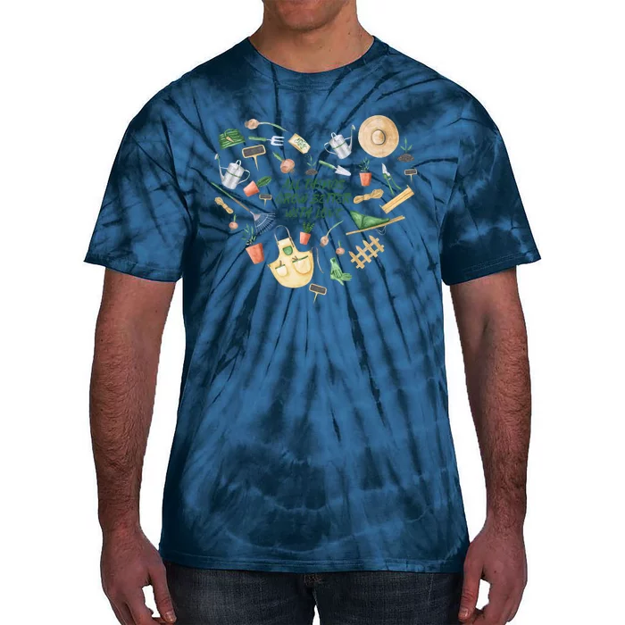 All Things Grow Better With Love Love Gardening Heart Tie-Dye T-Shirt