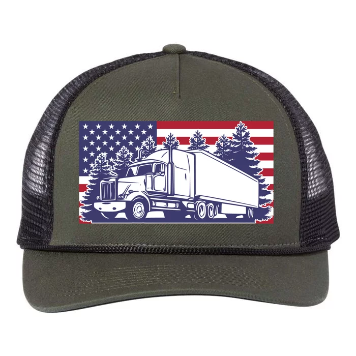 American Truck Gift Retro Rope Trucker Hat Cap