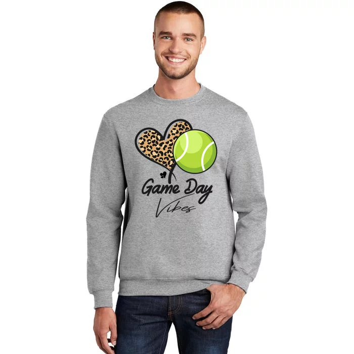 America Tennis Game Day Vibes Tennis Mom Leopard Gift Sweatshirt