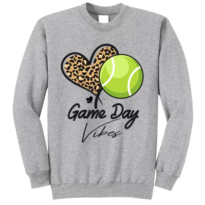 America Tennis Game Day Vibes Tennis Mom Leopard Gift Sweatshirt