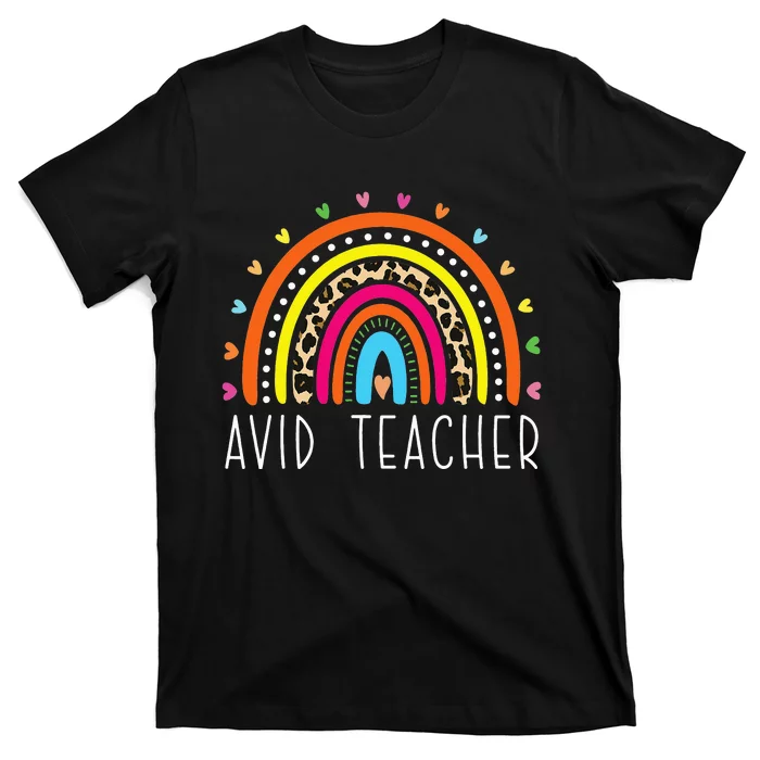 AVID Teacher Gifts Boho Rainbow Back To School Appreciation T-Shirt