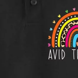 AVID Teacher Gifts Boho Rainbow Back To School Appreciation Dry Zone Grid Performance Polo