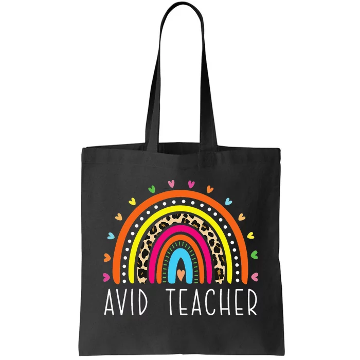 AVID Teacher Gifts Boho Rainbow Back To School Appreciation Tote Bag