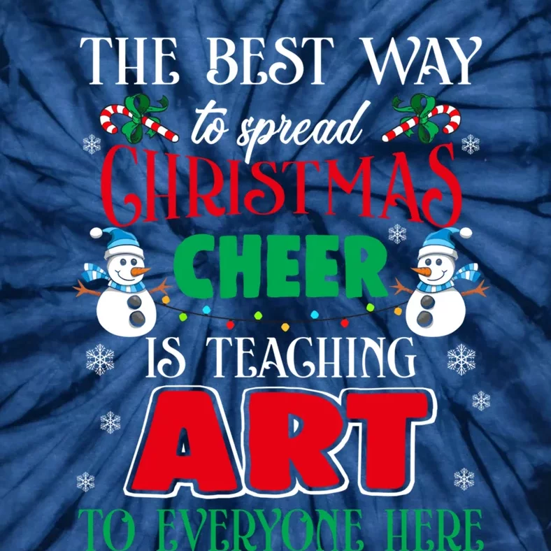 Art Teacher Gift Ugly Sweater Christmas Cheer Artist Tie-Dye T-Shirt