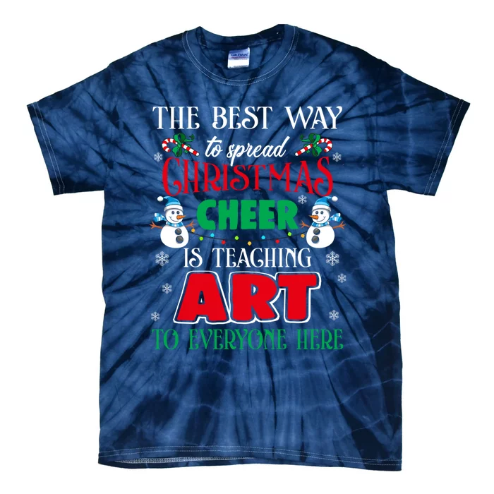 Art Teacher Gift Ugly Sweater Christmas Cheer Artist Tie-Dye T-Shirt