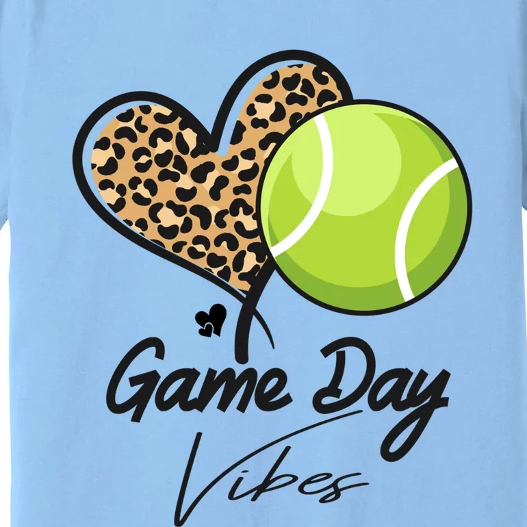 America Tennis Game Day Vibes Tennis Mom Leopard Gift Premium T-Shirt