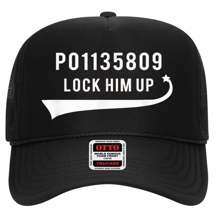 Anti Trump GA Booking Number Fulton County Jail Lock Him Up High Crown Mesh Trucker Hat