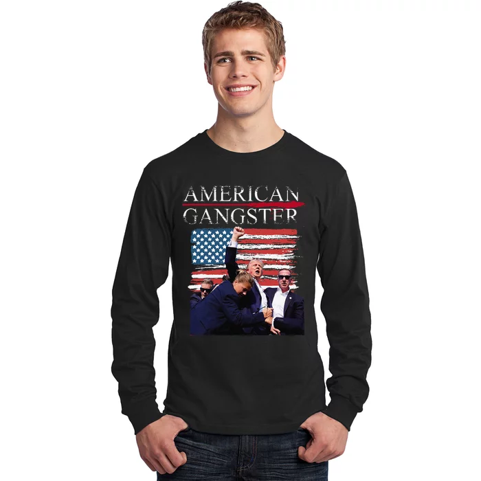 American Trump Gangster Long Sleeve Shirt