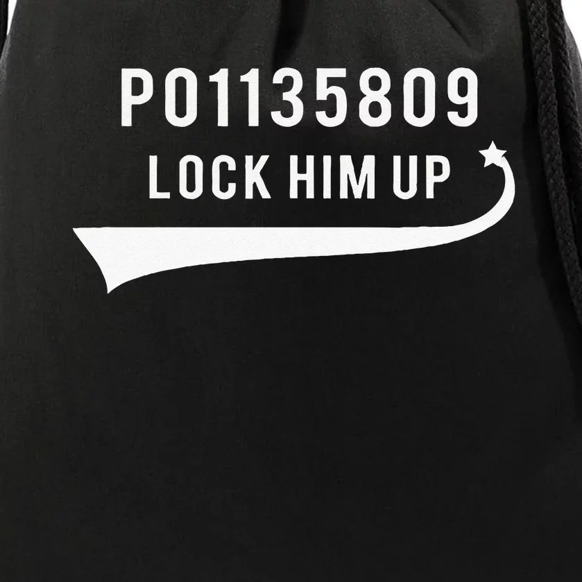 Anti Trump GA Booking Number Fulton County Jail Lock Him Up Drawstring Bag