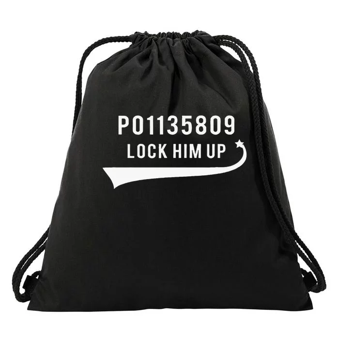 Anti Trump GA Booking Number Fulton County Jail Lock Him Up Drawstring Bag