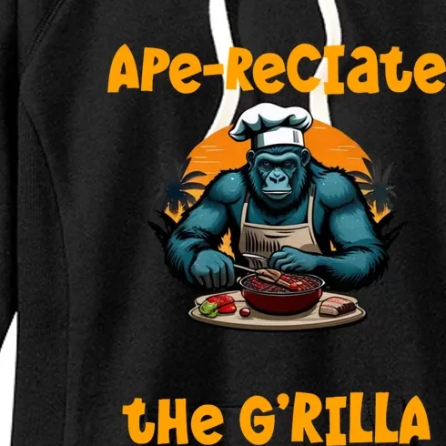 Appreciate The Grilla Master Bbq Griller Fun Pun Gift Women's Fleece Hoodie