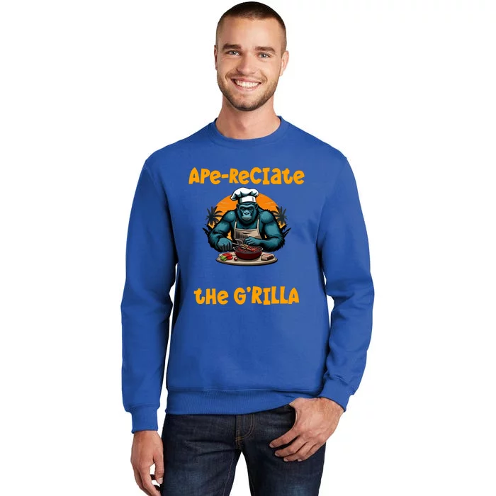 Appreciate The Grilla Master Bbq Griller Fun Pun Gift Sweatshirt