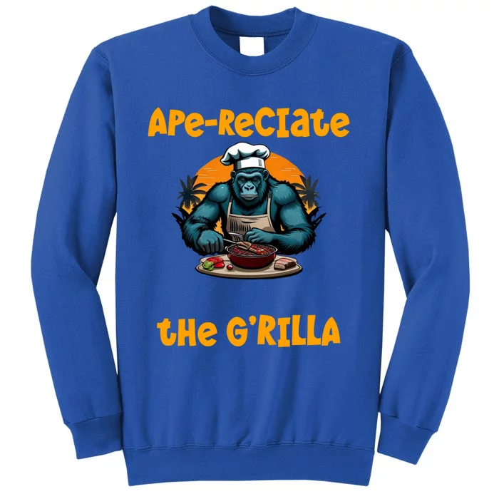 Appreciate The Grilla Master Bbq Griller Fun Pun Gift Sweatshirt